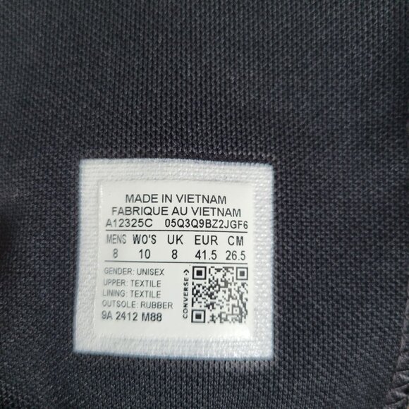 ⭐Converse Chuck Taylor XXHi Sz 8 Men's Knee-high Boots Sneaker Black A12325C New - Picture 7 of 7